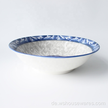 Keramik -Suppen -Teller -Geschirr schönes Blumendesign